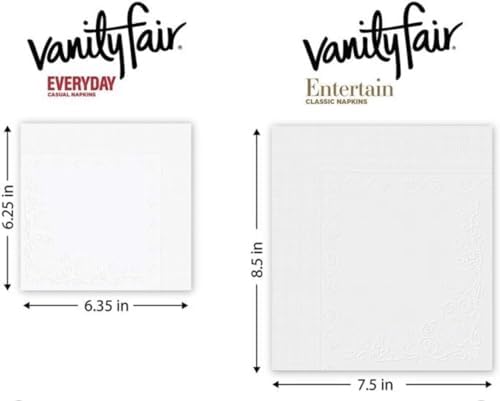 Servilletas Vaniti Fair Napkins Classic de 3 capas, 60 piezas, Paquete de 2, Color Blanco - imagen 3