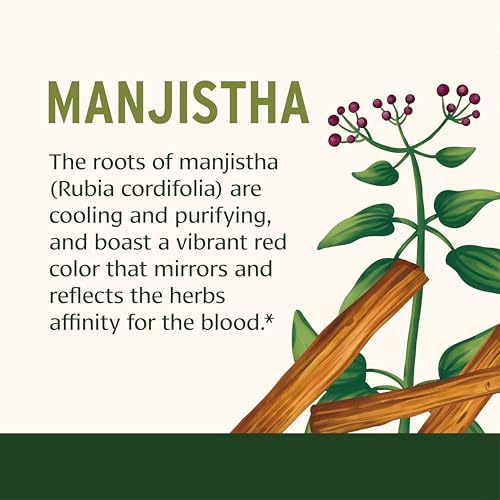 Banyan Botanicals Manjistha Orgánico – Suplemento Natural para la Piel y Drenaje Linfático – Limpieza de Sangre de Raíz Roja – 90 Tabletas – Orgánico - imagen 6