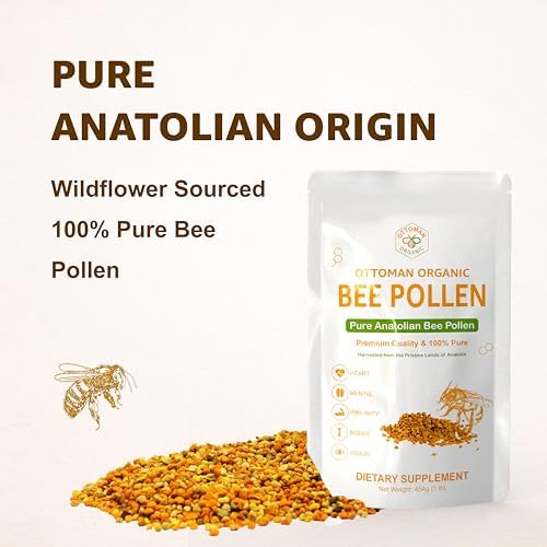 Polen de Abeja Orgánico Ottoman – Certificado Orgánico por USDA y UE, Halal, ISO 22000 y GMP | Superalimento 100% Puro, Rico en Vitaminas y Minerales - imagen 3