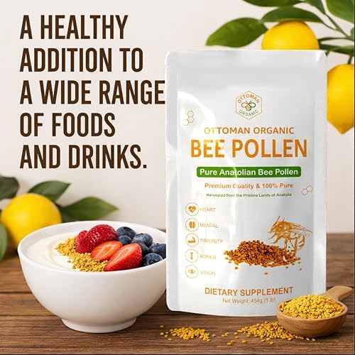 Polen de Abeja Orgánico Ottoman – Certificado Orgánico por USDA y UE, Halal, ISO 22000 y GMP | Superalimento 100% Puro, Rico en Vitaminas y Minerales - imagen 7