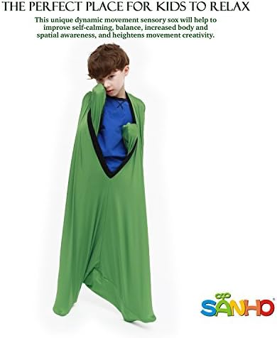Medias Sensoriales de Movimiento Dinámico SANHO - Versión Actualizada, Pequeñas, 3-5 Años, 40 L x 27 W, Verde - imagen 2