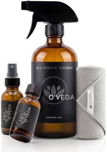 Kit de Inicio O'VEDA – Paquete de Limpieza Multiusos con 1 Concentrado y 1 Botella de Recarga (30ml cada una), Botella de Spray de 16oz y Paño de - imagen 1