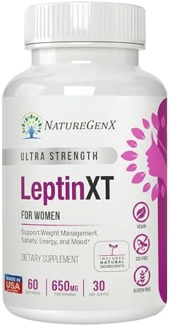 NatureGenX LeptinXT para Mujeres – Control de Peso con Grano de Café Verde, Garcinia y Extracto de Té Verde – Sin Gluten, No OGM, Vegano – 60 - imagen 1