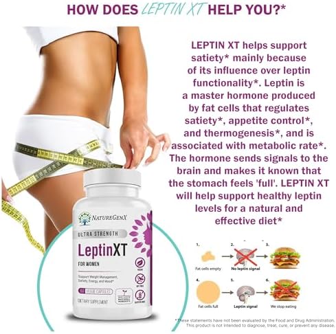 NatureGenX LeptinXT para Mujeres – Control de Peso con Grano de Café Verde, Garcinia y Extracto de Té Verde – Sin Gluten, No OGM, Vegano – 60 - imagen 5
