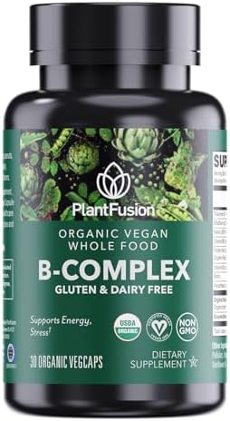 PlantFusion Complejo de Vitaminas B Orgánico, Suplemento Vegano de Alimentos Integrales para Energía y Metabolismo, B12 Metilada, Guayaba, Limón y - imagen 1