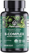 PlantFusion Complejo de Vitaminas B Orgánico, Suplemento Vegano de Alimentos Integrales para Energía y Metabolismo, B12 Metilada, Guayaba, Limón y - imagen 1