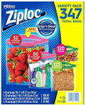 Bolsas Ziploc de 52 galones, 50 cuartos, 120 para bocadillos y 125 para sándwiches (347 piezas) - imagen 1