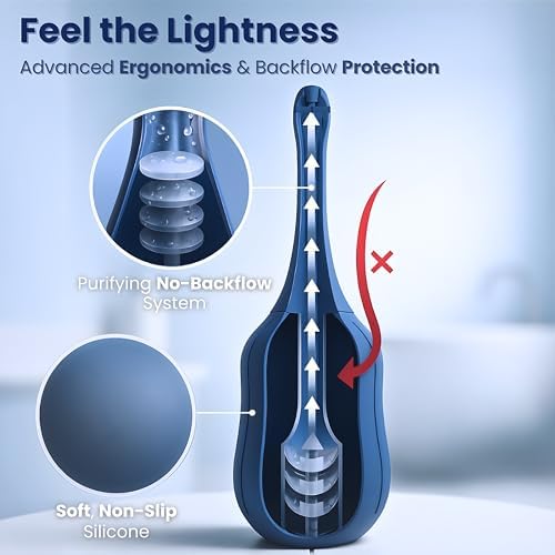Enema Anal DOCXEN para Hombres y Mujeres ✮ Garantía de por vida ✮ Bulbo de Silicona, Enemas Antireflujo para Limpieza de Colon con Boquilla Flexible - imagen 5