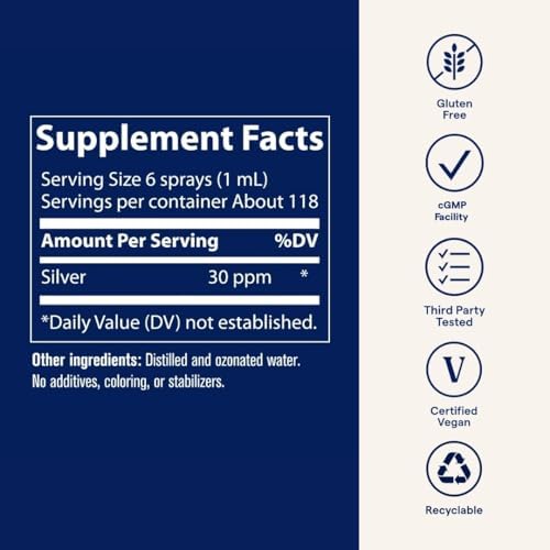 Spray de Plata Coloidal Trace Minerals - Suplemento Mineral Diario para Absorción Efectiva - Apoya la Salud Inmunológica, Esquelética y del Sueño - 4 - imagen 5