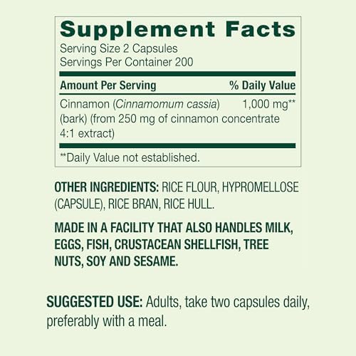 Suplemento Dietético de Canela 1000 mg – 400 Cápsulas Vegetarianas (Suministro de 6+ Meses) – Apoya el Metabolismo Saludable y el Bienestar – Sin - imagen 5