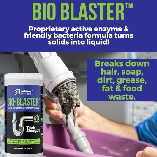 Limpiador Enzimático para Drenajes y Sépticos con Bacterias Amigables - Extra Grande 2 lb. Desodoriza y Desbloquea Tuberías, Tanques Sépticos y de - imagen 2