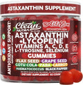 Gomitas AstaZen de Astaxantina 12mg de Clean Nutraceuticals - Con Licopeno, Vitaminas A, C, D, E, L-Tirosina y Selenio - 60 piezas de apoyo - imagen 1