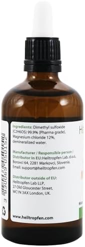Mezcla de DMSO y Aceite de Magnesio de Dr. Hartmut Fischer (100 ml), Ingredientes de Grado Farmacéutico, Alta Pureza, Bajo Olor, Heiltropfen® - imagen 5