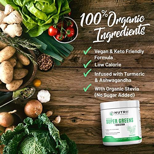 Nutrii Polvo Superalimento Orgánico Verde para la Inmunidad - Alivia la Digestión, Aumenta la Vitalidad y Energía. Fórmula de Acción Rápida con - imagen 3