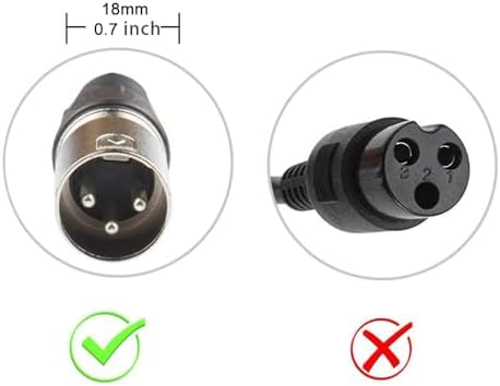 Cargador de 24V 5A con conector XLR de 3 pines para sillas de ruedas Lakematic, Pride Mobility, Jazzy, Shoprider, Drive Medical y Golden - imagen 4