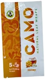 Envolturas Naturales Afghan Camo - Caja Sellada de 125 (25 x 5) Envolturas de Hoja - (Miel) con Sticker Oficial de Conos Camo - imagen 8