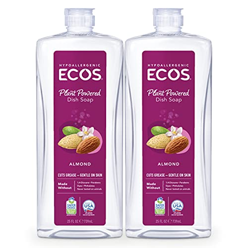 Jabón para Platos Hipoalergénico ECOS® Natural Almendra, 25oz de Earth Friendly Products (Paquete de 2) - imagen 1