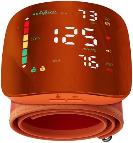Monitor de Presión Arterial de Muñeca con Pantalla Táctil LED - Manguito Ajustable de 5.1 a 9.3 pulgadas, Recargable, Memoria de 99x2 Lecturas y - imagen 1