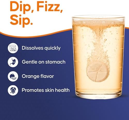 Tabletas Efervescentes Nutrazul de Magnesio y Zinc, 300mg Magnesio, 10mg Zinc, Sabor Naranja, 60 Tabletas para Función Muscular y Balance - imagen 4
