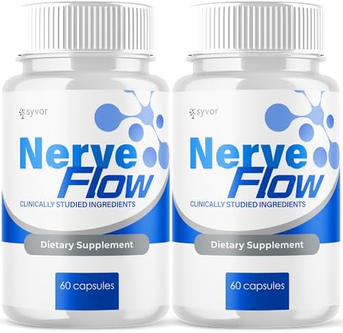 Paquete de 2 Cápsulas Nerve Flow, Suplemento Natural para el Nervio Ciático, Máxima Potencia con Vitaminas Avanzadas para Hombres y Mujeres (120 - imagen 1