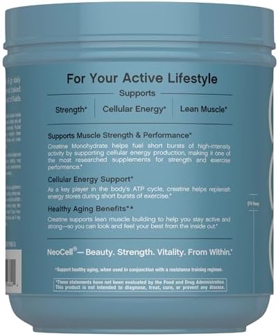 NeoCell Creatina Monohidratada en Polvo | 1.1 lb | Sin Sabor | Suplemento Micronizado | Para Mujeres y Hombres - imagen 3