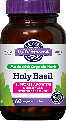Suplemento Herbal Orgánico de Albahaca Sagrada de Oregon's Wild Harvest, 60 Cápsulas - imagen 5