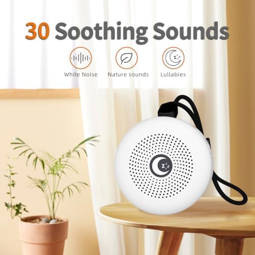 Máquina de Sonido Sleepbox Portátil con 30 Sonidos Relajantes, Temporizador, Batería Recargable y 32 Niveles de Volumen para Dormir y Relajarse - imagen 2