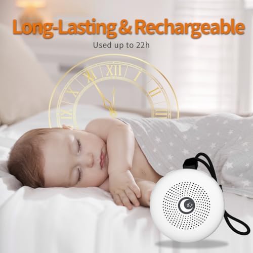 Máquina de Sonido Sleepbox Portátil con 30 Sonidos Relajantes, Temporizador, Batería Recargable y 32 Niveles de Volumen para Dormir y Relajarse - imagen 3