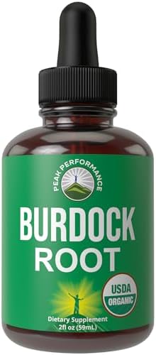Suplemento Líquido de Raíz de Bardana Orgánica USDA Peak Performance - Extracto Vegano en Tintura para Hombres y Mujeres - Sin Azúcar, Libre de - imagen 1
