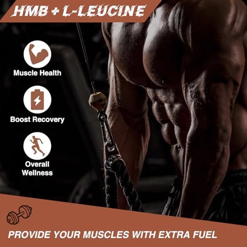 Suplemento HFELIZ HMB y Leucina, 3500mg L-Leucina HMB con Vitamina D3, Aminoácidos BCAA para Hombres, Vegano, Sin Gluten, 90 Cápsulas - imagen 3