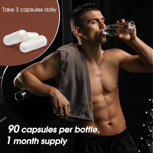 Suplemento HFELIZ HMB y Leucina, 3500mg L-Leucina HMB con Vitamina D3, Aminoácidos BCAA para Hombres, Vegano, Sin Gluten, 90 Cápsulas - imagen 7