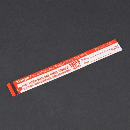 Tira de Temperatura para Lavavajillas Taylor Precision TempRite 180° F - Paquete de 25 unidades - imagen 2