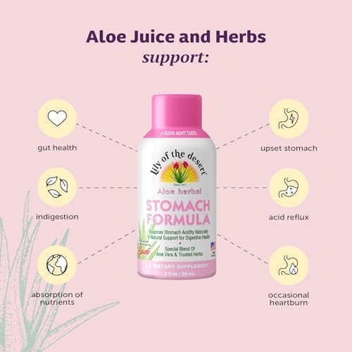 Lily of the Desert Shot para el Estómago – Jugo de Aloe Vera Orgánico con FOS Prebiótico y Mezcla Herbal, 2 Oz Cada Uno, Paquete de 12 - imagen 3