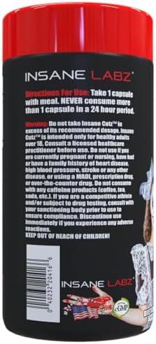 Insane Labz Insane Cutz Quemador de Grasa Intenso para Hombres y Mujeres, Suplemento Termogénico con Extracto de Raíz de Diente de León - 45 Cápsulas - imagen 3