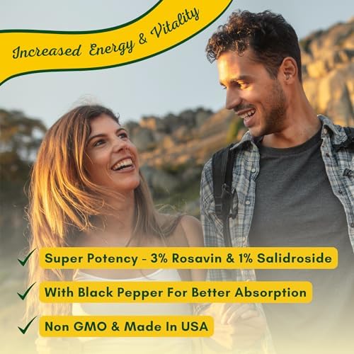 NutriONN Rhodiola Rosea 500mg - 180 Cápsulas Veganas - Extracto 3% Rosavin y 1% Salidroside - No GMO - Con Pimienta Negra para Mejor Absorción - - imagen 2