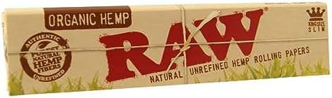 Papel de fumar Raw King Size Slim Orgánico de Cáñamo - Caja completa de 50 paquetes, 32 piezas (Paquete de 50) - imagen 2