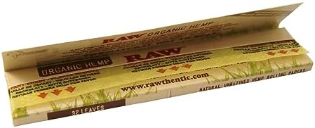 Papel de fumar Raw King Size Slim Orgánico de Cáñamo - Caja completa de 50 paquetes, 32 piezas (Paquete de 50) - imagen 3