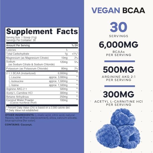 Type Zero Ultra Clean Polvo Vegano de BCAA + Electrolitos (Frambuesa Azul | 6G) 2:1:1 Sin Azúcar/Sin Sucralosa - Suplemento de Aminoácidos Vegano, 30 - imagen 2