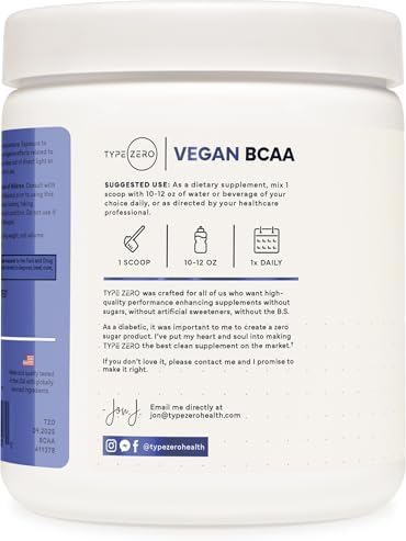 Type Zero Ultra Clean Polvo Vegano de BCAA + Electrolitos (Frambuesa Azul | 6G) 2:1:1 Sin Azúcar/Sin Sucralosa - Suplemento de Aminoácidos Vegano, 30 - imagen 6