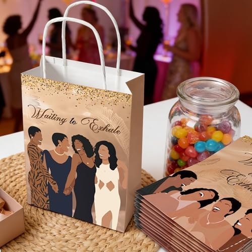 Bolsas de Regalo Elegantes READIGO de 16 Piezas para Fiestas Nocturnas, Silueta de Mujer para Cumpleaños y Celebraciones del Mes de la Historia Negra - imagen 5