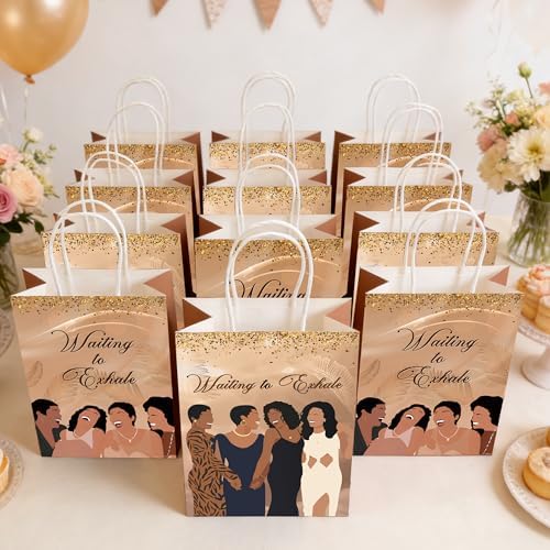 Bolsas de Regalo Elegantes READIGO de 16 Piezas para Fiestas Nocturnas, Silueta de Mujer para Cumpleaños y Celebraciones del Mes de la Historia Negra - imagen 6
