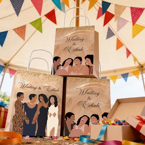 Bolsas de Regalo Elegantes READIGO de 16 Piezas para Fiestas Nocturnas, Silueta de Mujer para Cumpleaños y Celebraciones del Mes de la Historia Negra - imagen 8