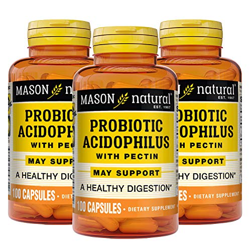 MASON NATURAL Probiotic Acidophilus, Suministro para 150 Días, Apoya la Regularidad y Digestión Normal con Pectina y Calcio, 100 Cápsulas (Paquete de - imagen 4