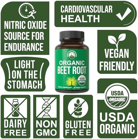 Cápsulas Veganas de Raíz de Betabel Orgánica USDA. Suplemento de Polifenoles 1200 mg para Energía y Vitalidad. - imagen 3