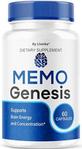 Cápsulas Memo Genesis - Suplemento Natural para la Salud Cerebral, 60 Cápsulas para 1 Mes, Apoyo Cognitivo y Enfoque Claro - imagen 1