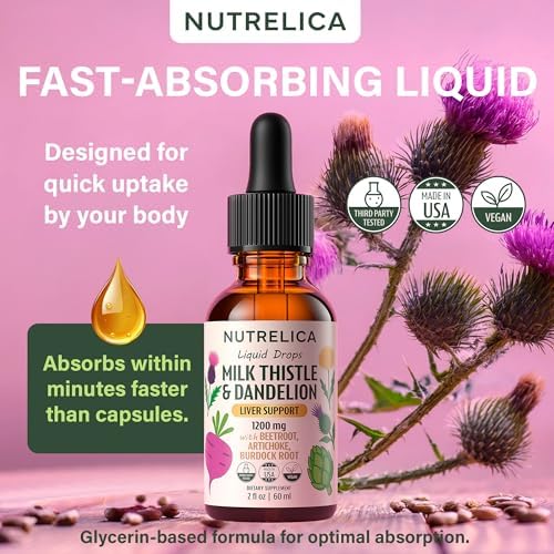Soporte Hepático de Cardo Mariano y Diente de León con Remolacha, Alcachofa y Bardana – Fórmula Herbal Detox 1200mg, Sin Azúcar, Sin Alcohol, Vegano, - imagen 5