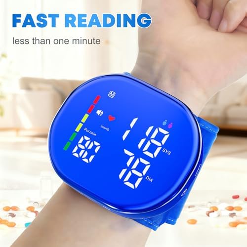 Monitor de Presión Arterial de Muñeca Recargable Aprobado por la FDA, Automático con Pantalla LED, Doble Usuario, 120 Memorias, Operación con un - imagen 3