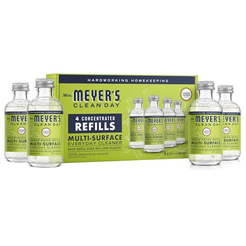 Recargas Concentradas de Limpiador Multiusos MRS. MEYER'S CLEAN DAY, 4 Recargas (2 Fl. Oz. cada una), Aroma a Verbena de Limón, Rinde 64 Fl. Oz. en - imagen 2