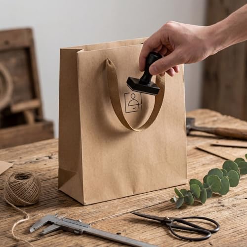 Bolsas de Regalo de Kraft Marrón Lyellfe, 45 Piezas, Resistentes con Asa, Bolsas de Compras Recicladas para San Valentín, Cumpleaños y Bodas - imagen 5