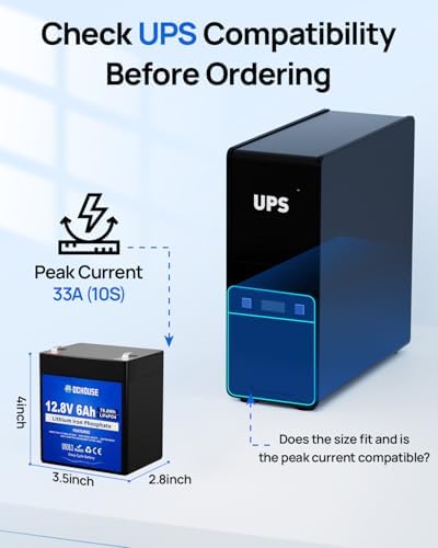 Batería de Ciclo Profundo Mini Lithium LiFePO4 12V 6Ah DC HOUSE, Recargable para Iluminación, UPS, Juguetes, Camping y Más, 4000+ Ciclos, BMS - imagen 5